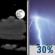 Partly Cloudy then Chance T-storms